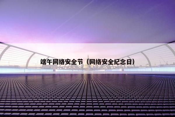 端午网络安全节（网络安全纪念日）