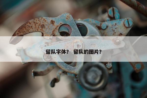 留队字体？ 留队的图片？
