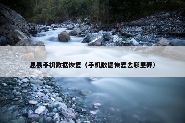 息县手机数据恢复（手机数据恢复去哪里弄）