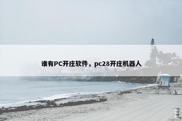 谁有PC开庄软件，pc28开庄机器人