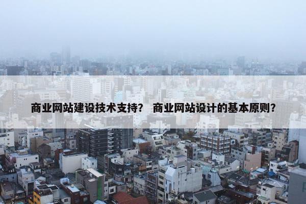 商业网站建设技术支持？ 商业网站设计的基本原则？