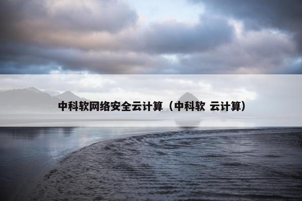 中科软网络安全云计算（中科软 云计算）