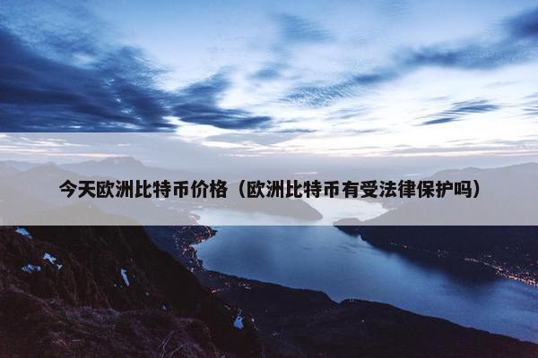 今天欧洲比特币价格（欧洲比特币有受法律保护吗）