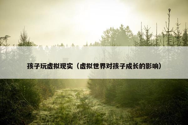 孩子玩虚拟现实（虚拟世界对孩子成长的影响）