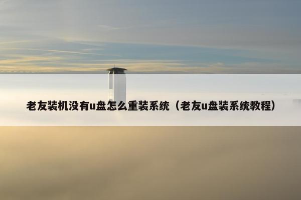 老友装机没有u盘怎么重装系统（老友u盘装系统教程）