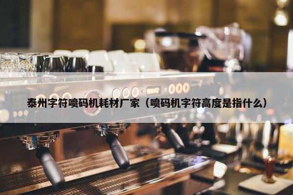 泰州字符喷码机耗材厂家（喷码机字符高度是指什么）