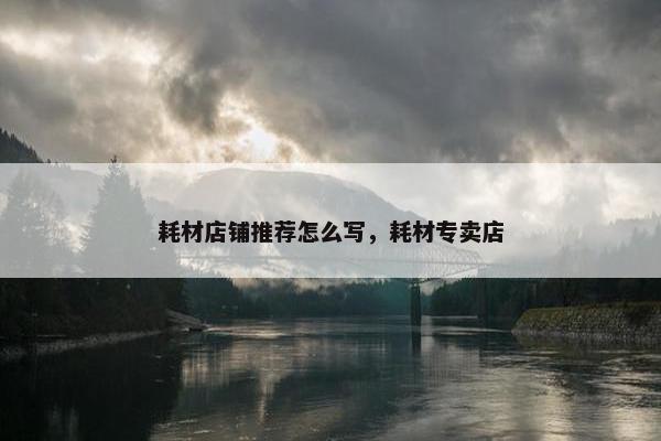 耗材店铺推荐怎么写，耗材专卖店
