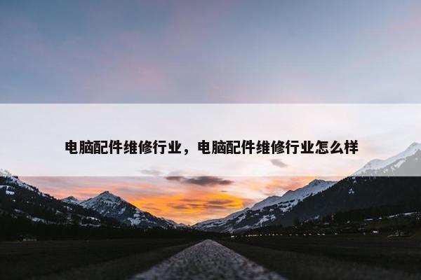 电脑配件维修行业，电脑配件维修行业怎么样