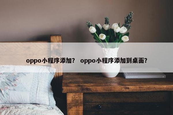 oppo小程序添加？ oppo小程序添加到桌面？