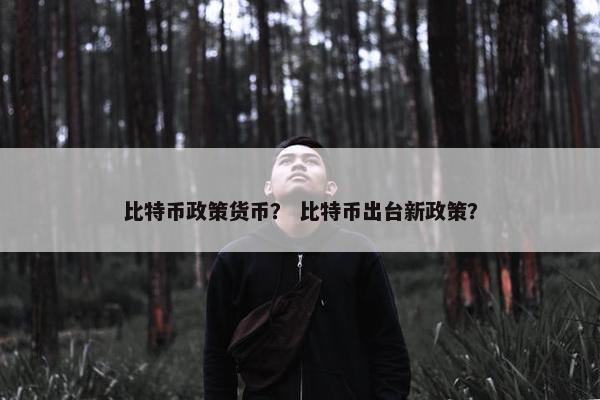 比特币政策货币？ 比特币出台新政策？