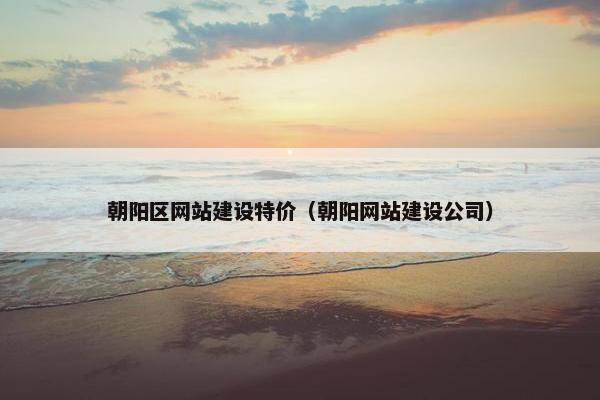 朝阳区网站建设特价（朝阳网站建设公司）