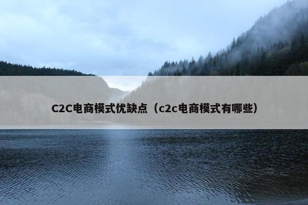 C2C电商模式优缺点（c2c电商模式有哪些）