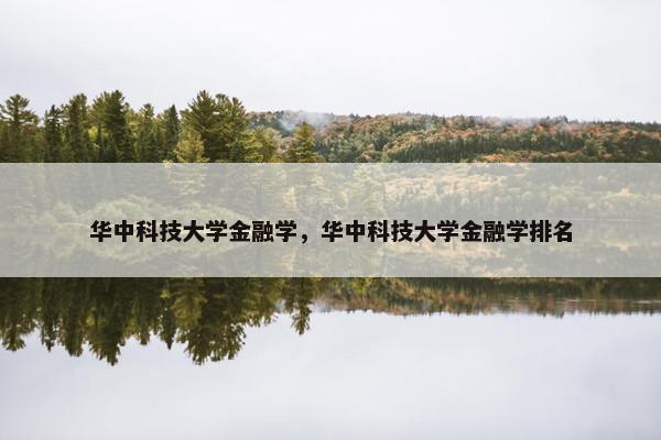 华中科技大学金融学，华中科技大学金融学排名