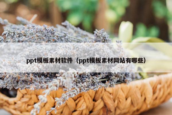 ppt模板素材软件（ppt模板素材网站有哪些）