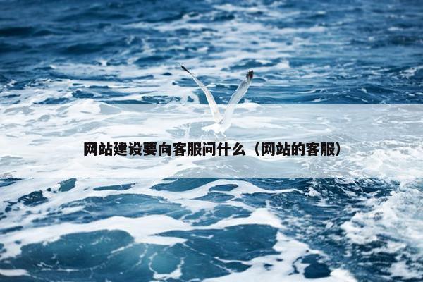 网站建设要向客服问什么（网站的客服）