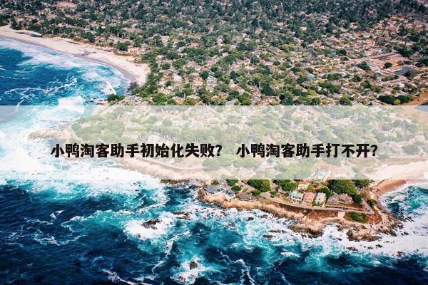 小鸭淘客助手初始化失败？ 小鸭淘客助手打不开？