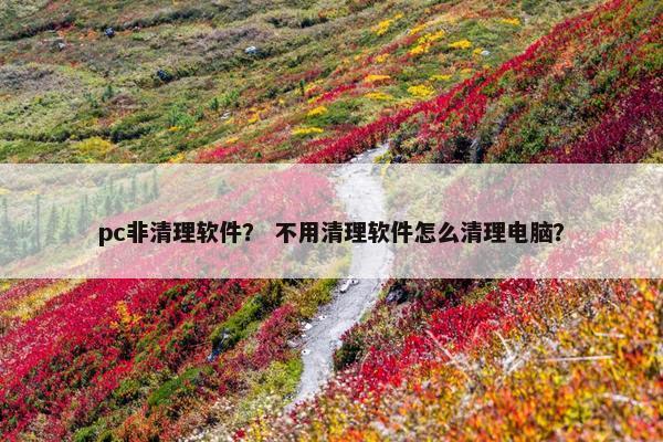 pc非清理软件？ 不用清理软件怎么清理电脑？