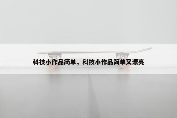 科技小作品简单，科技小作品简单又漂亮