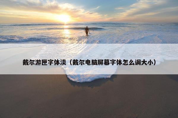 戴尔游匣字体淡（戴尔电脑屏幕字体怎么调大小）