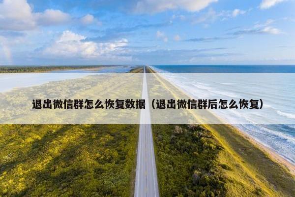 退出微信群怎么恢复数据（退出微信群后怎么恢复）