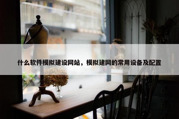 什么软件模拟建设网站，模拟建网的常用设备及配置