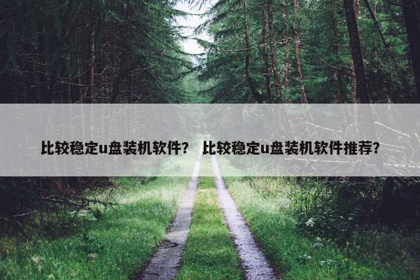 比较稳定u盘装机软件？ 比较稳定u盘装机软件推荐？