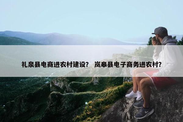 礼泉县电商进农村建设？ 岚皋县电子商务进农村？