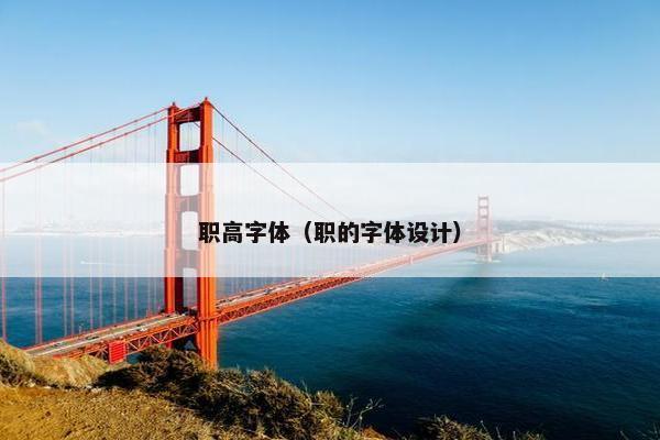 职高字体（职的字体设计）