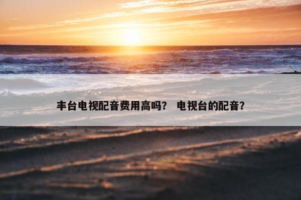 丰台电视配音费用高吗？ 电视台的配音？