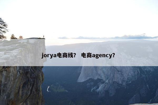 jorya电商线？ 电商agency？