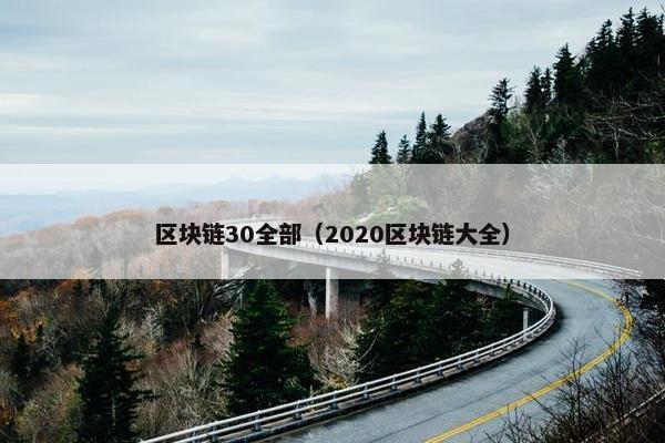区块链30全部(2020区块链大全) 区块链30全部(2020区块链大全)