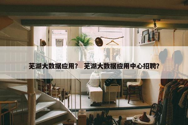 芜湖大数据应用？ 芜湖大数据应用中心招聘？