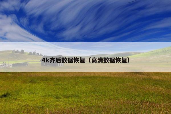 4k齐后数据恢复（高清数据恢复）