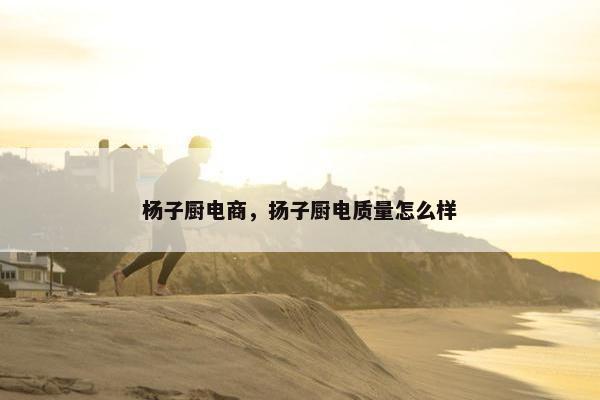 杨子厨电商，扬子厨电质量怎么样