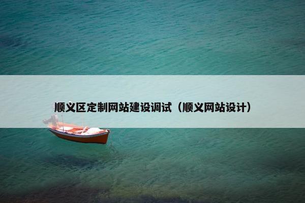 顺义区定制网站建设调试（顺义网站设计）