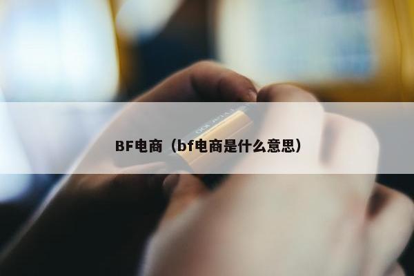 BF电商（bf电商是什么意思）
