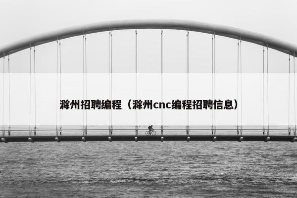 滁州招聘编程（滁州cnc编程招聘信息）