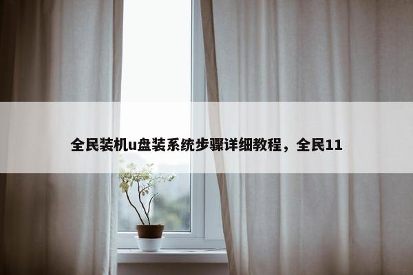 全民装机u盘装系统步骤详细教程，全民11
