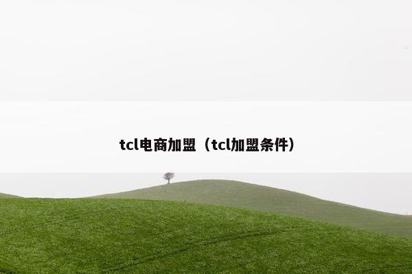 tcl电商加盟（tcl加盟条件）