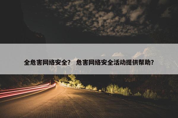 全危害网络安全？ 危害网络安全活动提供帮助？