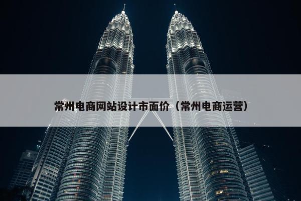 常州电商网站设计市面价（常州电商运营）