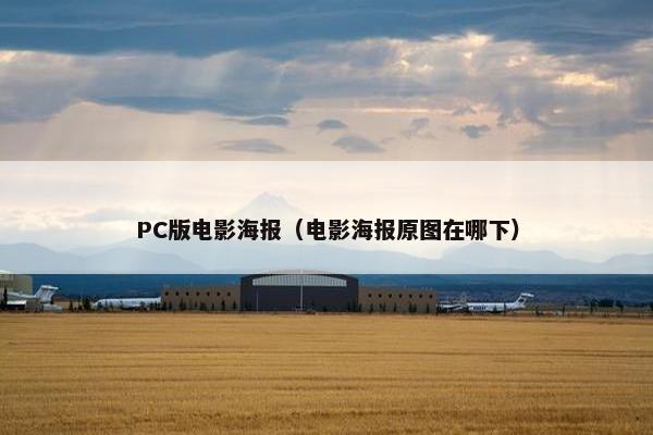 PC版电影海报（电影海报原图在哪下）