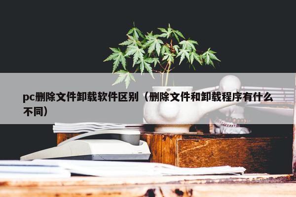 pc删除文件卸载软件区别（删除文件和卸载程序有什么不同）