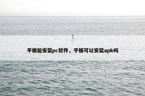 平板能安装pc软件，平板可以安装apk吗