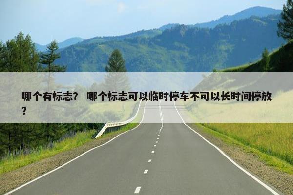 哪个有标志？ 哪个标志可以临时停车不可以长时间停放？