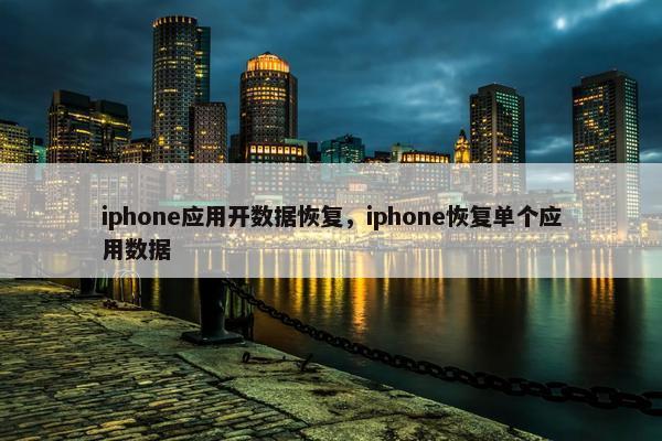 iphone应用开数据恢复，iphone恢复单个应用数据