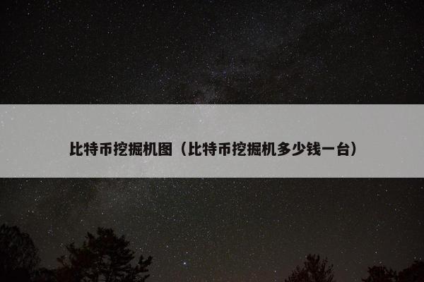 比特币挖掘机图（比特币挖掘机多少钱一台）