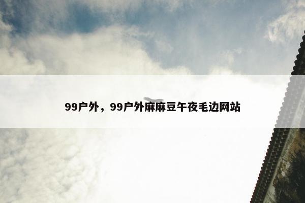99户外，99户外麻麻豆午夜毛边网站
