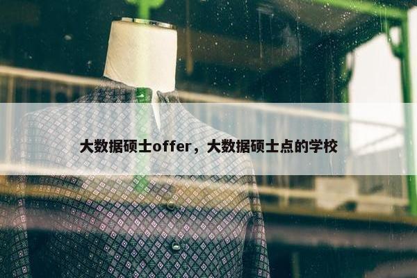 大数据硕士offer，大数据硕士点的学校