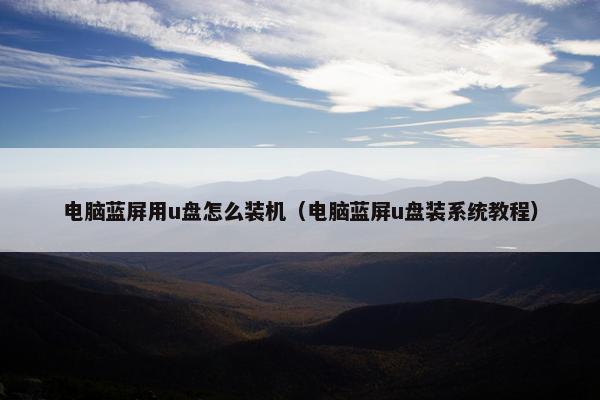 电脑蓝屏用u盘怎么装机（电脑蓝屏u盘装系统教程）